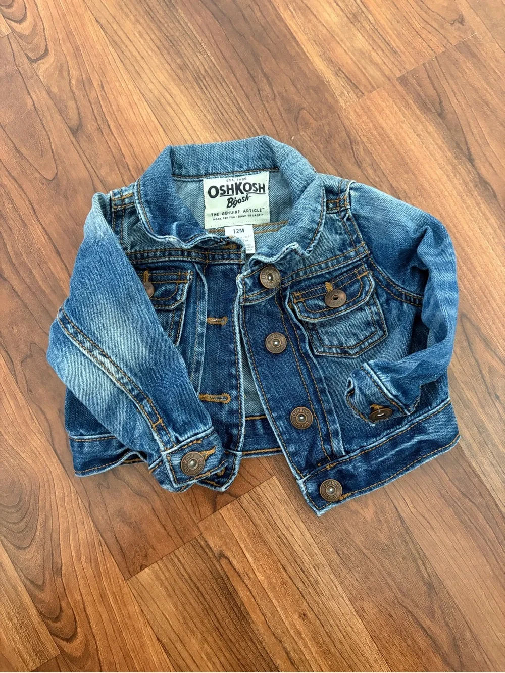 OshKosh B'gosh Distressed Blue Denim Jacket for Toddler